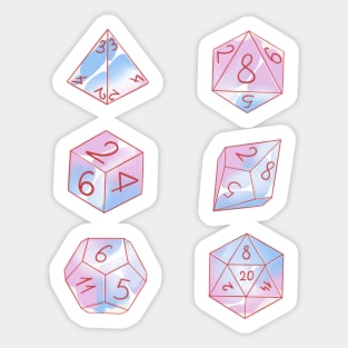 Trans dice set Sticker